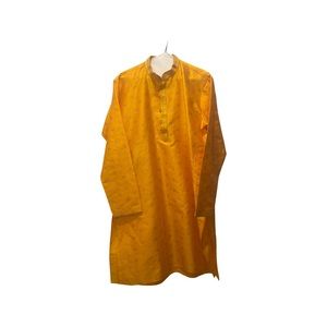 MENS LARGE (42 chest) Kurta pajama yellow/ orange